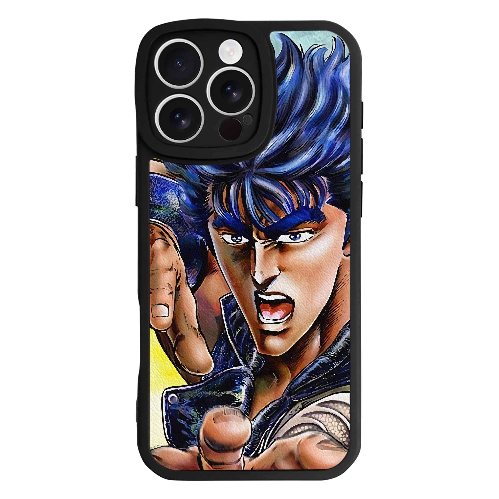 （画像用） 北斗の拳 Fist of the North Star 【iPhone 16シリーズ対応】シリコンスマホケース（レザー調） 材質：シリコン